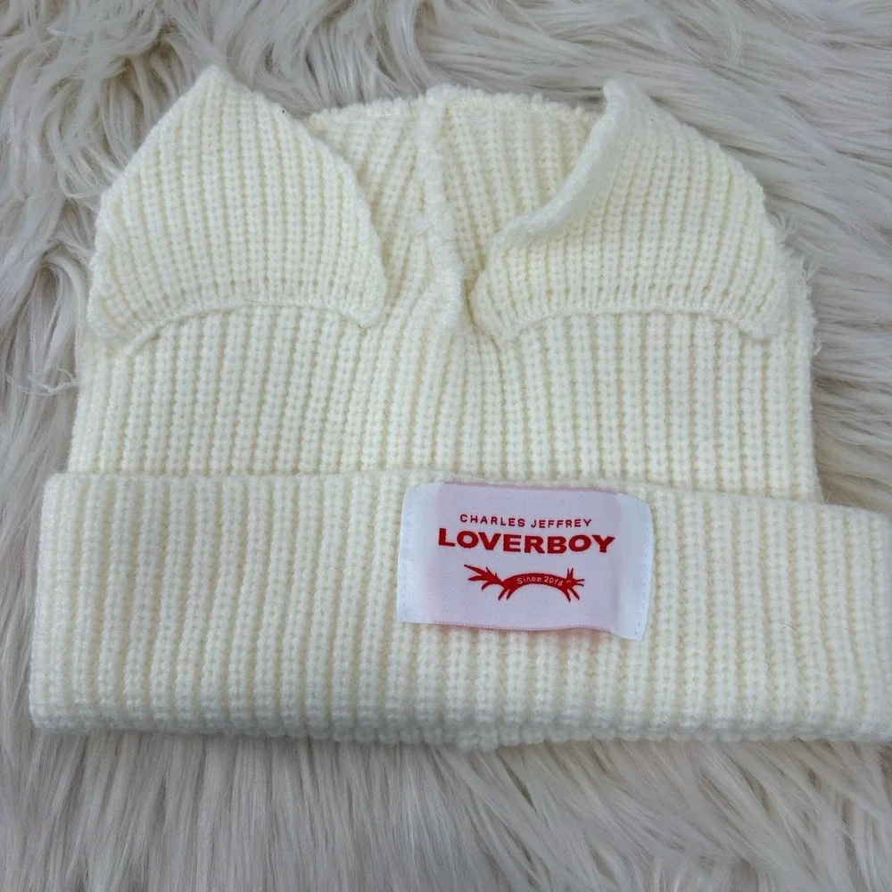 Loverboy Beanie Knit Hat With Ears